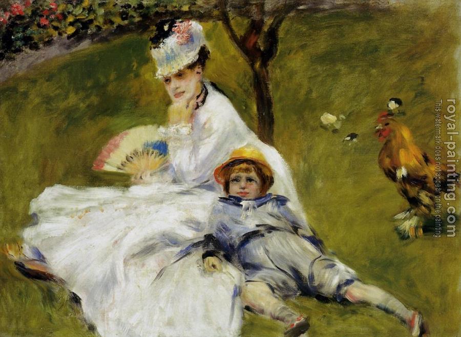 Pierre Auguste Renoir : Camille Monet and Her Son Jean in the Garden at Argenteuil